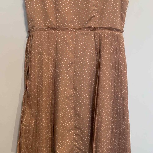 LC Lauren Conrad Women Dress Size 8 Sleeveless Maeve Scoop Neck Polkadot Pleated - Picture 9 of 12