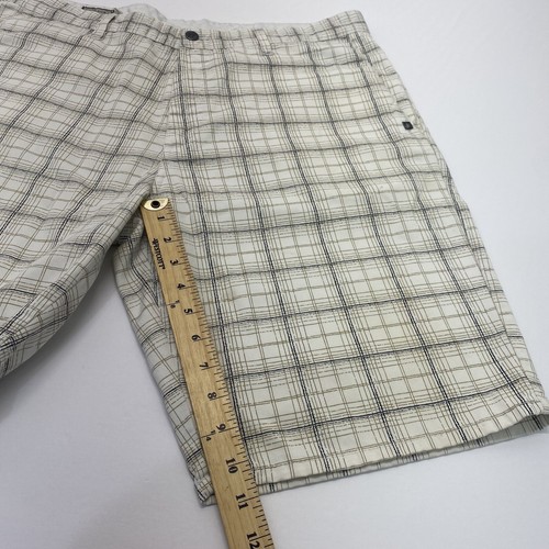 VOLCOM CORPO CLASS mens Striped chino shorts White Striped size 38 Pre Owned - Picture 5 of 22