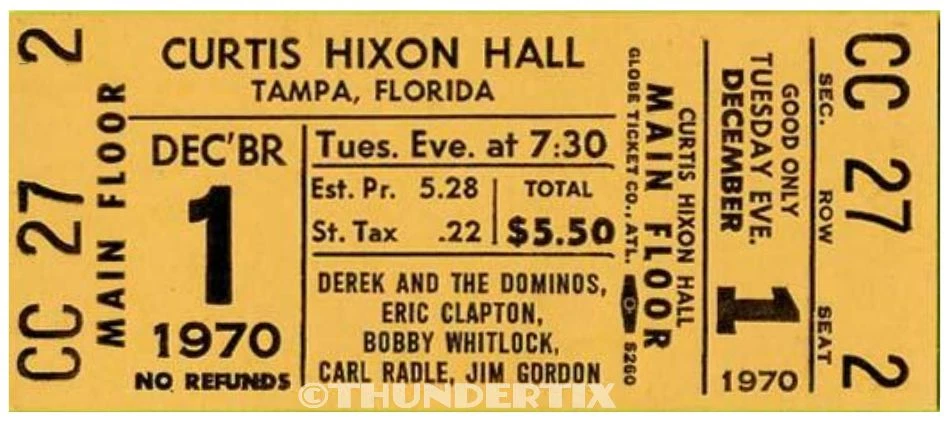 5 1968 -73 UNUSED FULL TICKETS Hendrix, Doors, Led Zeppelin, Pink Floyd reprint - Image 3 of 4