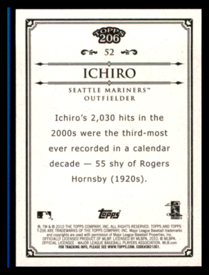 2010 Topps 206 Ichiro Suzuki #52 Seattle Mariners | eBay
