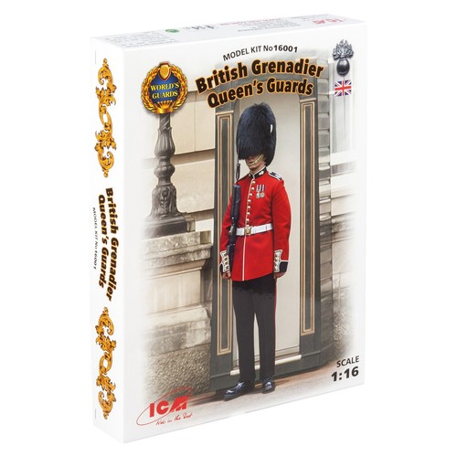 Kit de figuras modelo plástico ICM 16001 escala 1:16 British Grenadier Queen’s Guards - Imagen 1 de 12