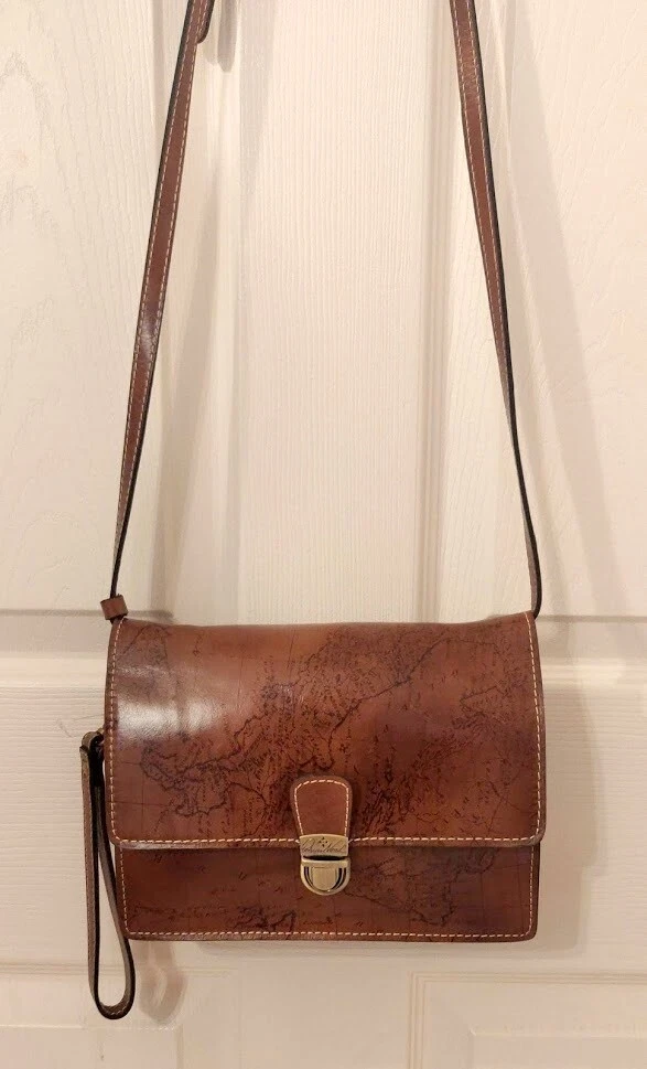 Patricia Nash Signature Map Print Lanza Crossbody Organizer NEW
