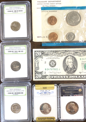 35PCS mixed lot DIAMOND & LOTS OF SILVER, Siv Proof, Off-Center, Bicentennial NR - Picture 8 of 8