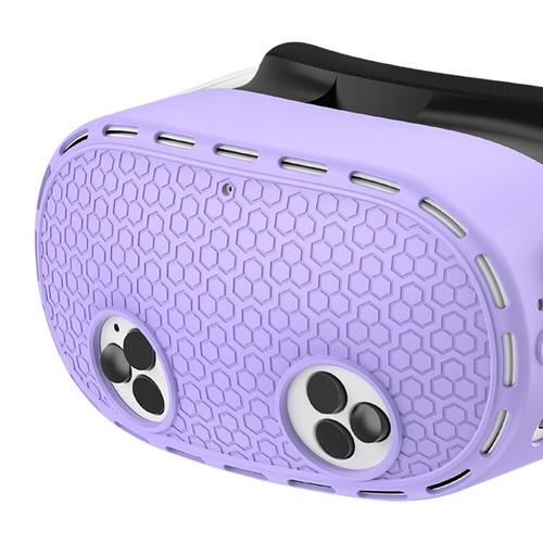Silicone Host Case Shell Drop-Proof Cover for Meta Quest 3S Accessories (Purple) - Afbeelding 7 van 9