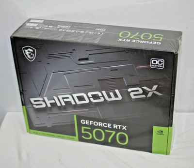 MSI NVIDIA GeForce RTX 5070 12GB SHADOW 2X OC GDDR7 Graphics Card G5070-12S20