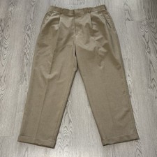 Vintage 90s Levi  s Action Slacks Pants Cuffed Pleated Tan 35x30 Office Career