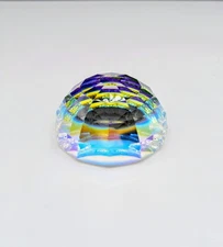 Swarovski Crystal: Aurora Borealis Effect VEGA Large 62mm Faceted Half Ball