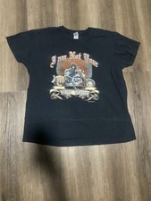 Gildan Ultra Cotton Men's Black Graphic Biker Motorcycle T-Shirt Crew Neck XL