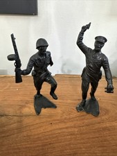 Vintage Soviet Large Plastic War Soldier Toys