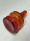 Mid Century Modern Blenko Glass Tangerine Ribbed Stopper for Decanter 🐝