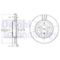 Delphi 2X Bremsscheibe Vorne Ø325 Mm BelüFtet FüR BMW 3Er Cabriolet E46 330 Ci