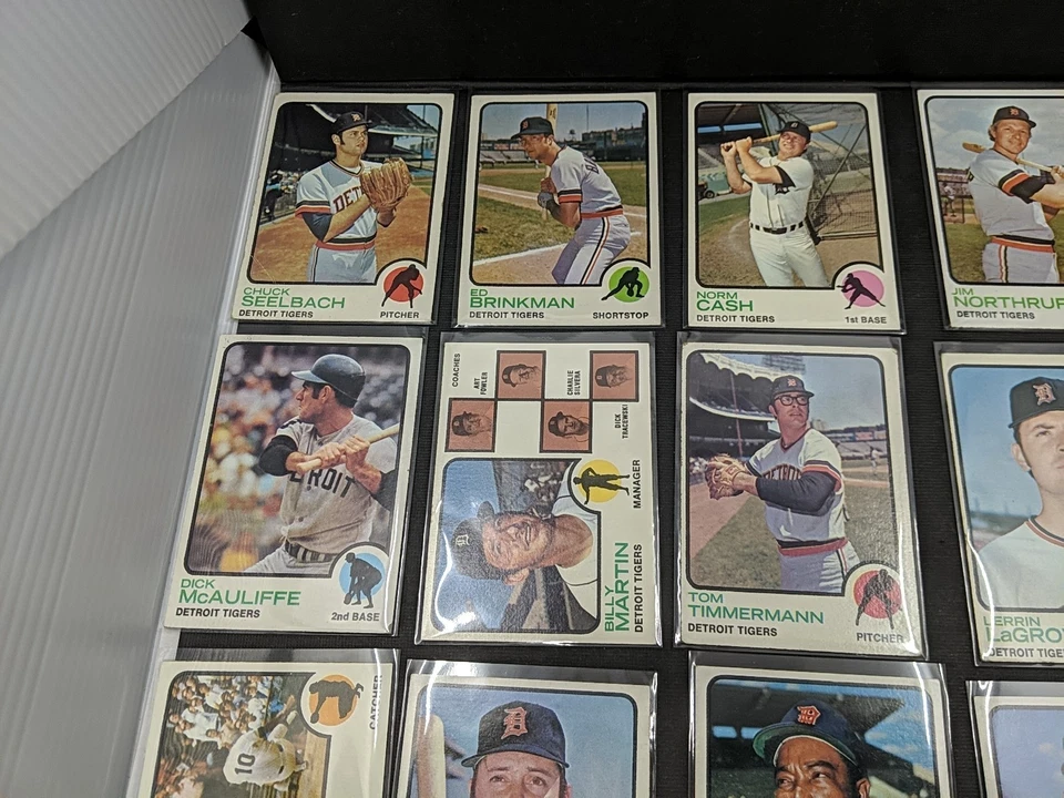 1973 Topps Detroit Tigers Equipo Completo Conjunto de 16 Kaline Freehan Cash Martin Foto 2 de 4