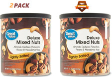 Great Value Lightly Salted, Deluxe Mixed Nuts, 15.25 oz 2 PACK