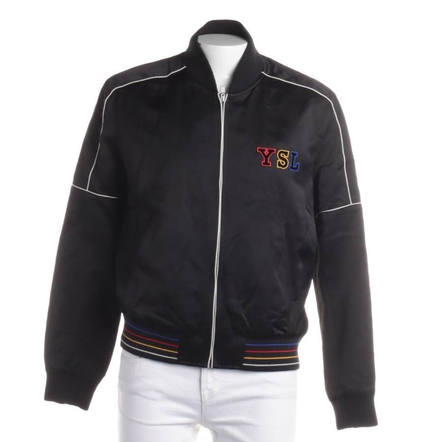 Giubbotto Bomber Saint Laurent Nero Bianco 48 Nuovo