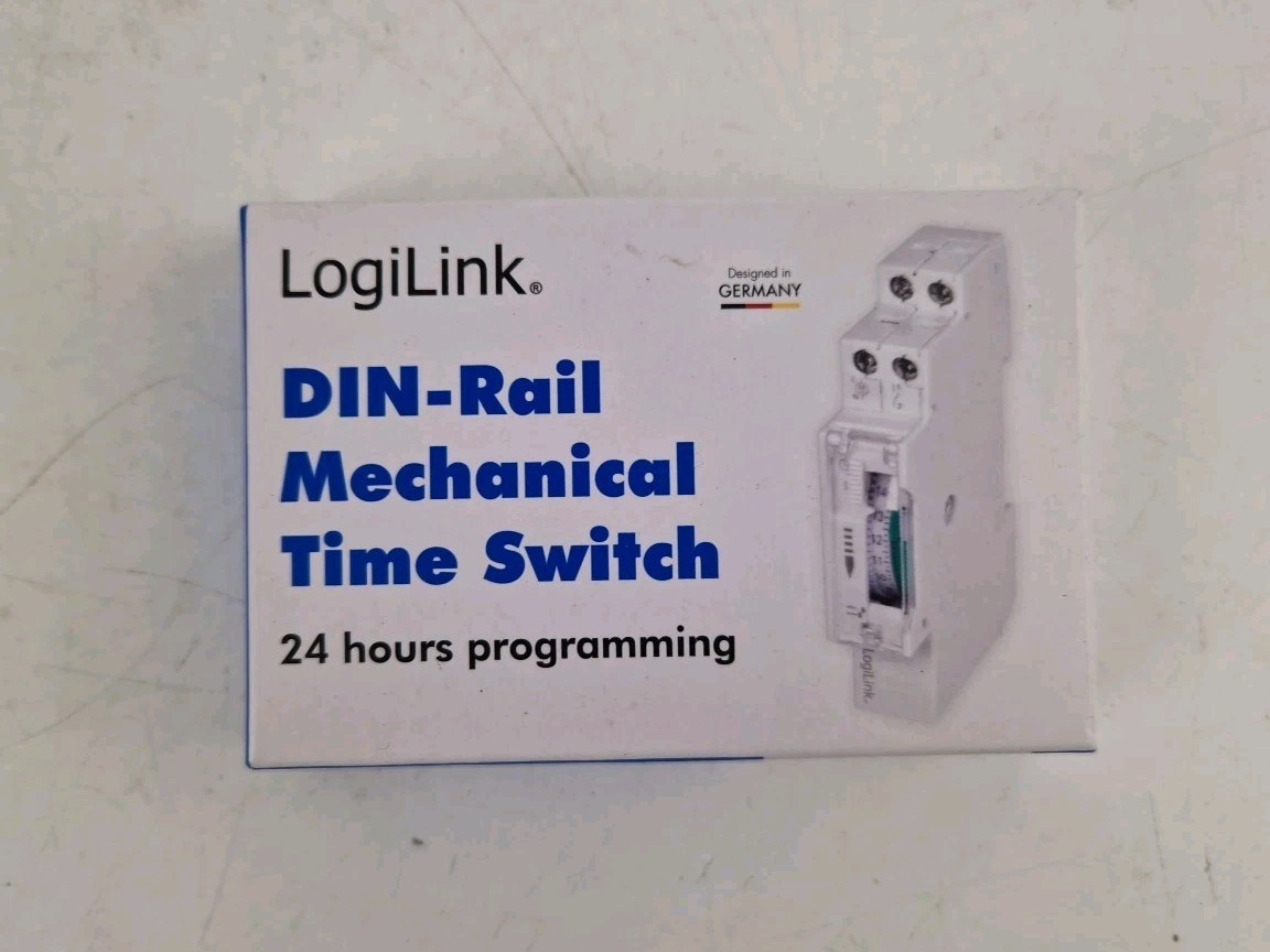 LOGILINK ET0009 Minuterie Mécanique pour Montage sur Rail DIN Blanc