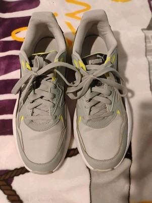 Men's Grey And Neon Green 10.5 Puma X.Ray Speed Sl Lace Up Sneakers