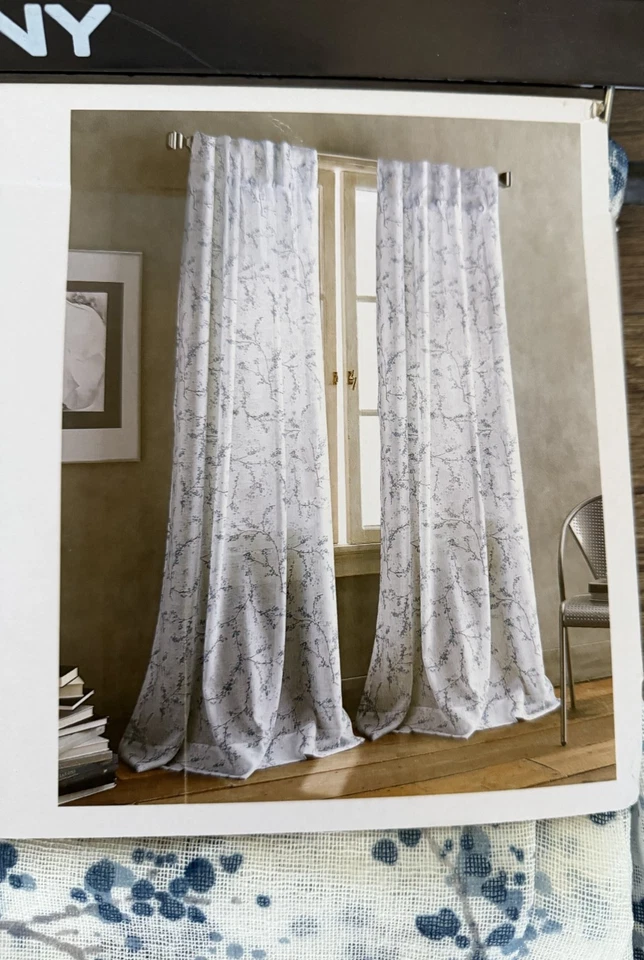 New DKNY Promenade Vines Curtains Drapes 32" x 96" Set of 4 - Image 3 of 4