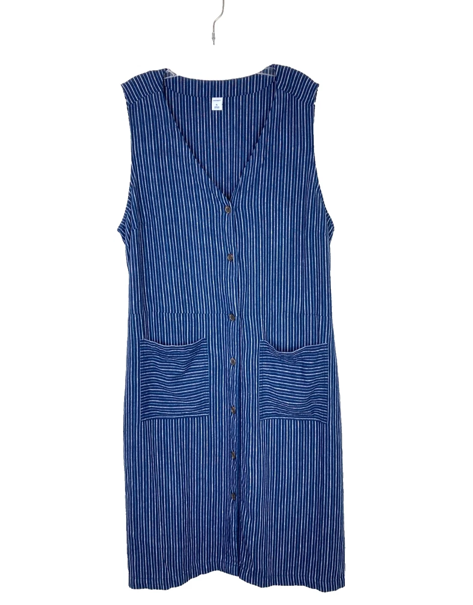 knee length dresses for ladies Navy Blue Stripe Midi Dress - All Dresses main image 0