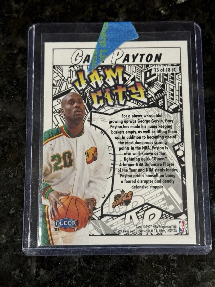 🛺1997-98 Fleer Ultra JAM CITY #JC13 Gary Payton SuperSonics 🛺 Foto 2 de 2