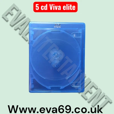 1 x 5 Way Viva Elite 15mm Blu-ray Replacement Cases for 5 Discs P&P Free