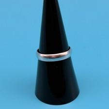 Vintage Sterling Silver Plain Band Ring Size 7.5 Dome Minimalist