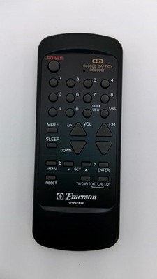 Genuine Emerson 076R074040 OEM CRT TV Remote Control with Closed Caption Decode
