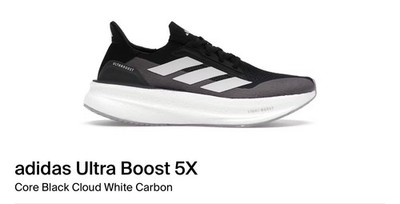 Adidas Ultra Boost 5X Black men s Size 13