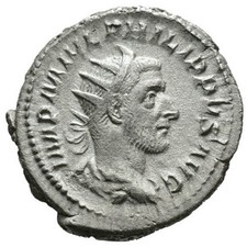 Roman Coin Philippe I The Arab Antoninian RIC.53 Billon Reverse Virtus 244