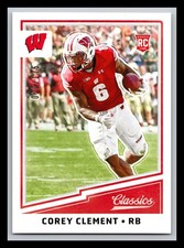 2017 Panini Classics Blue Back Corey Clement #220 #/175 Wisconsin Badgers Rookie