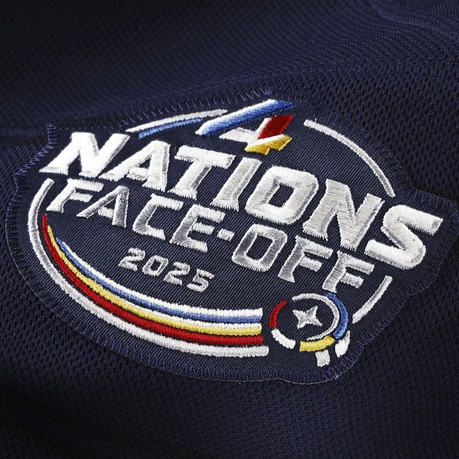 Custom Men's Navy 2025 4 Nations Stitched Hockey Jersey