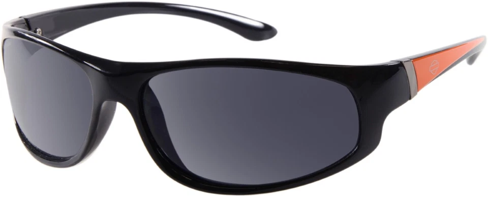 Gafas de sol Harley-Davidson Bar & Shield para hombre, marco negro y original con lentes de humo