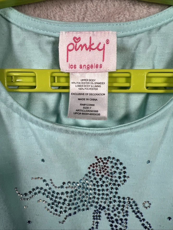 Vestido Pinky Los Angeles Niñas Talla 7 Sirena, Princesa Envío Gratis Foto 4 de 4