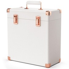 Vinyl Record Storage Box, Waterproof and Dustproof PU Leather Record Crate, H...