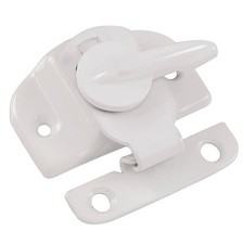 1443 Clamp-Tight Sash Lock for Double-Hung Windows White With Screws Cam Action