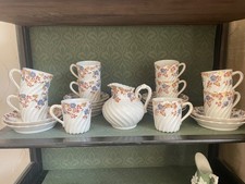 Haviland Limoges French full tea set 1 milk jug, 11 cups, 12 saucers