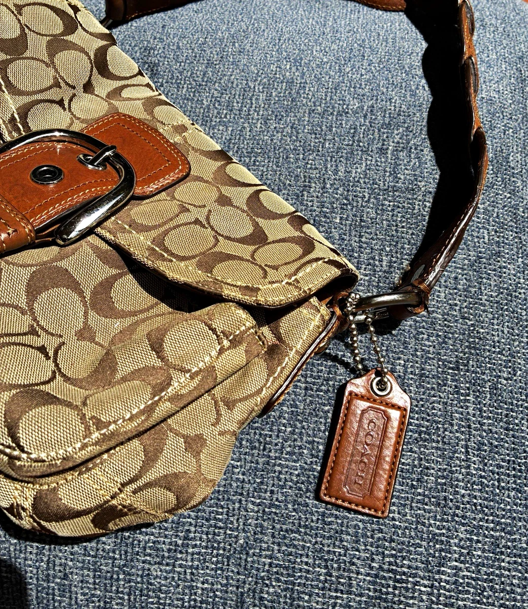 バッグ COACH Signature BrownBuckle Shoulder Bag 25+ Coach Brown Signature Handbag for sale | Updated Oct 2026