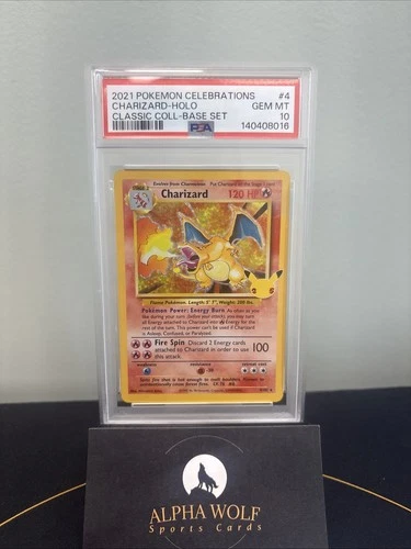 2021 Pokemon Celebrations #4 Charizard Holo Classic Coll-Base Set PSA 10 Gem MT