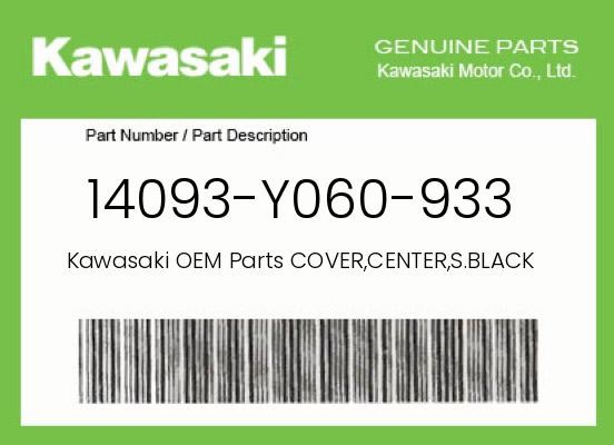 Kawasaki Genuine Cover Center S.Black - 14093-Y060-933 for sale