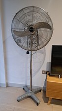 Art Deco Extra Large XL Industrial Frevd Cinni Electric Fan 3 Speeds Vintage