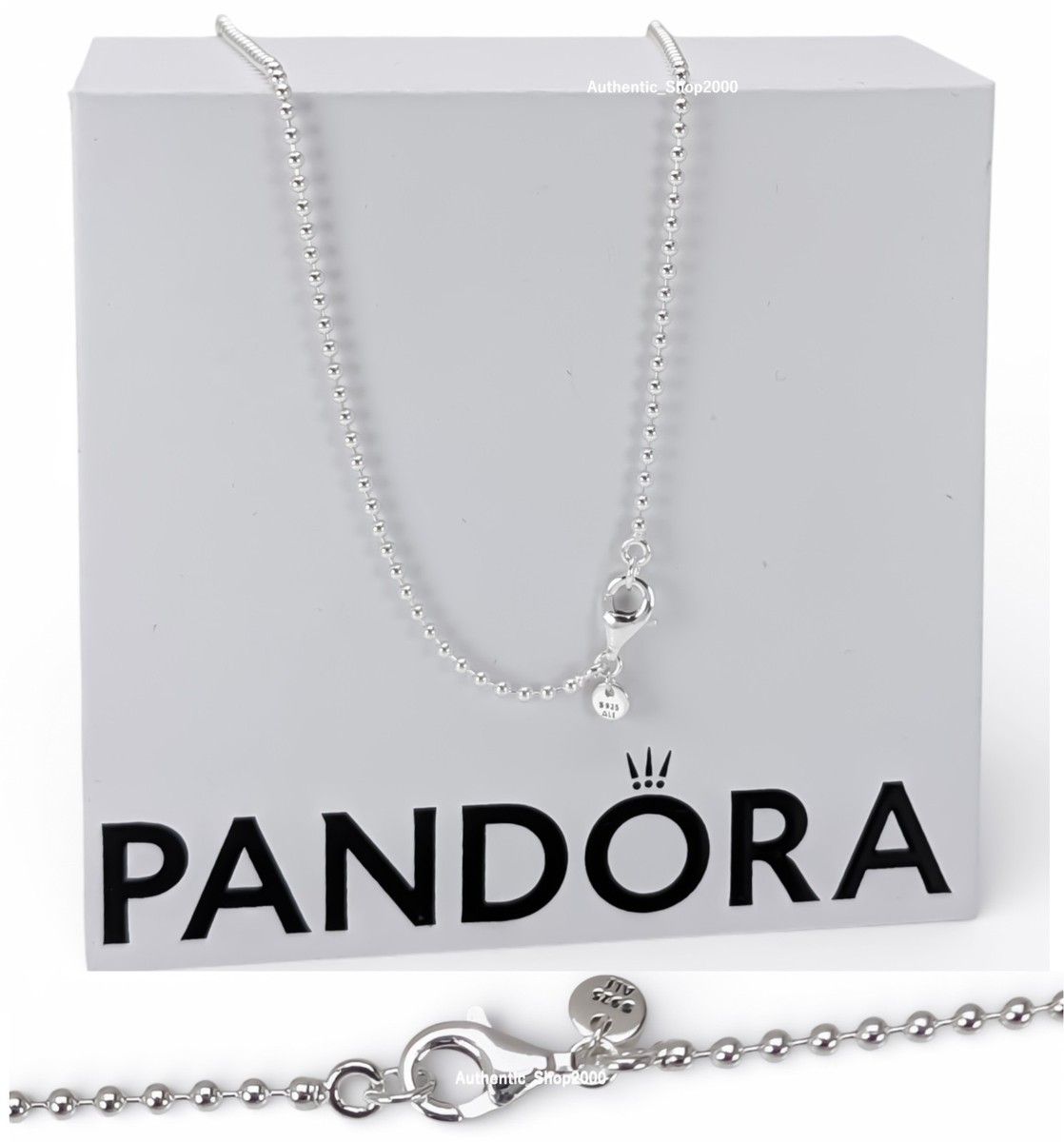 NEW 100% Authentic PANDORA 925 Sterling Silver Ball Chain Necklace