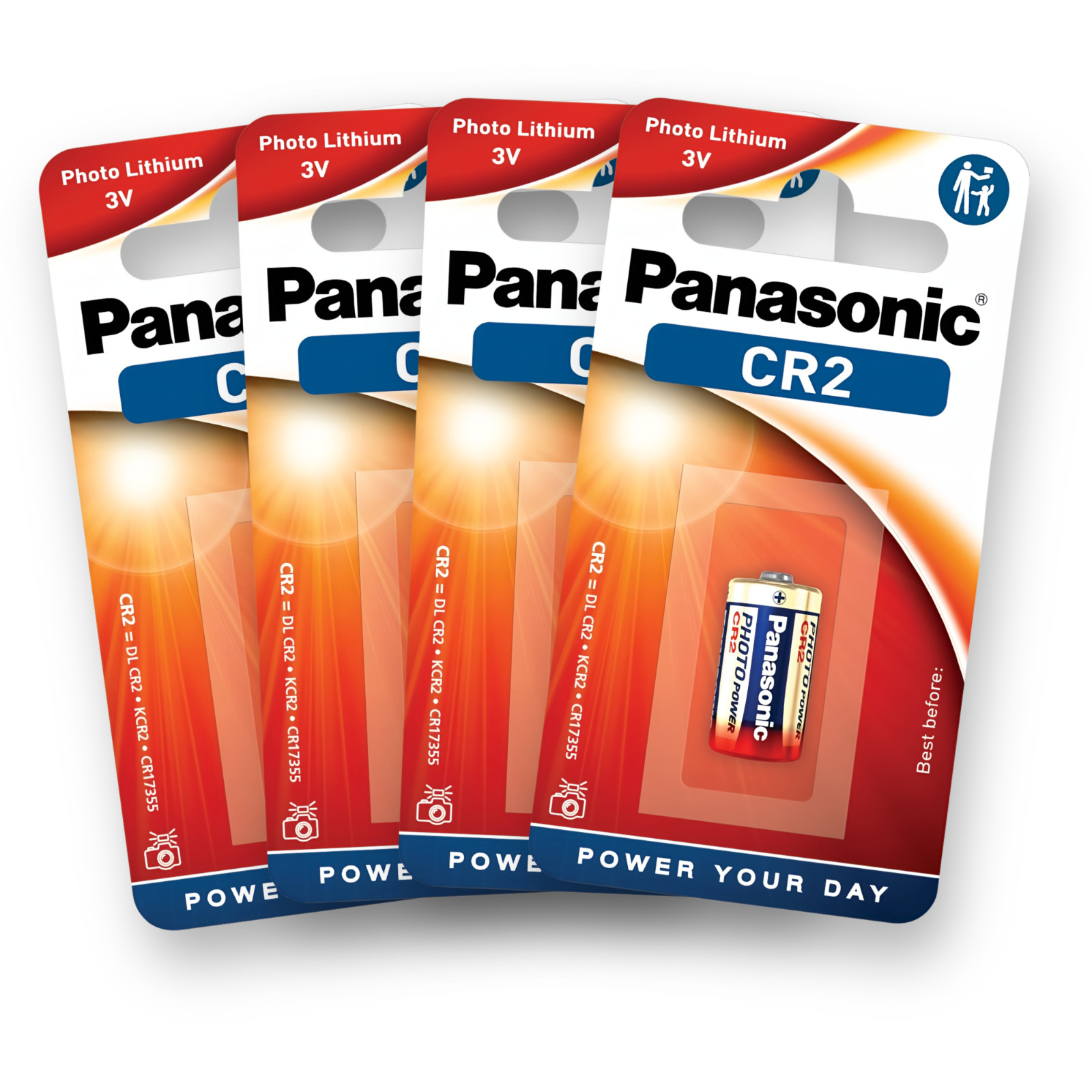 4x PANASONIC CR2 Batteries 3V Lithium Photo Camera DLCR2 CR2L *EXPIRY 01/2034*