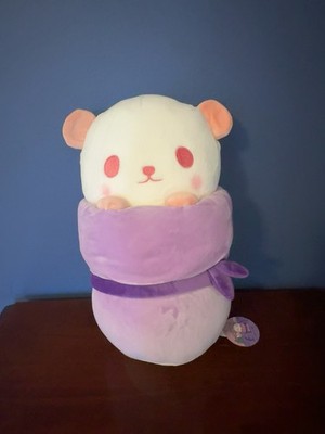 NWT Takashoji 14in Lavender Panda In Bamboo Plush Round1