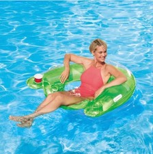 Flotador inflable verde Summer Waves salón chill-out piscina para adultos unisex nuevo