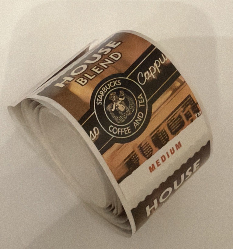 スタバ　ビーンズシール　84枚 Starbucks Roll Of 19 House Blend Stickers Stamps | eBay
