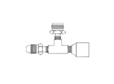 Enerco F273751 Propane Adapter Tee M POL x F POL x M 1"-20 Brass Fitting LP Gas