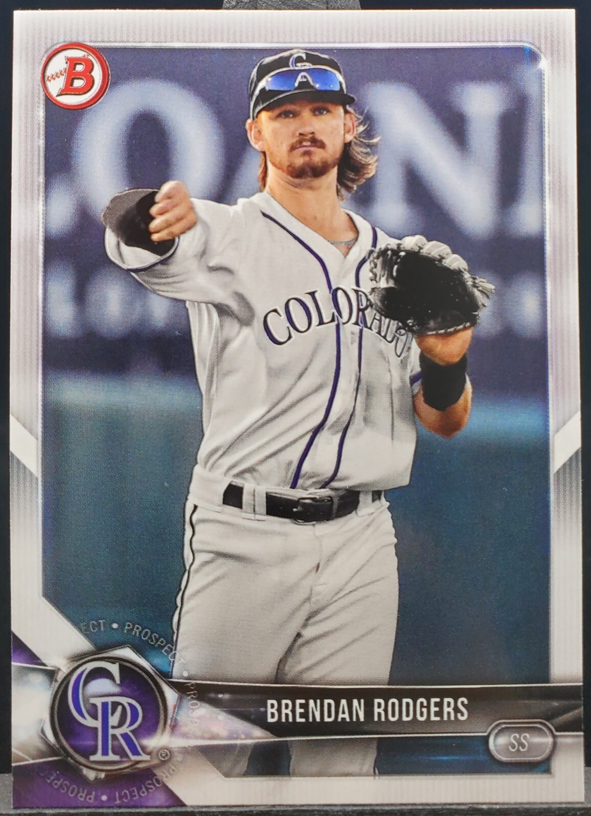 2018 Bowman Brendan Rodgers Paper Prospect BP43 Rockies A102