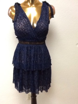 Self-Portrait Women's Metallic Pattern Mesh Mini Dress In Navy Size 2 | eBay Self-Portrait Women's Metallic Pattern Mesh Mini Dress In Navy Size 2 | eBay