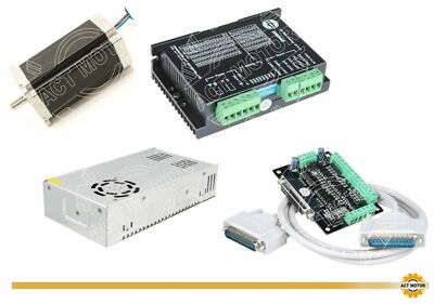DE FREE 1Aaxis  cnc kit Nema23 stepper motor 435oz KEYWAY SHAFT 8MM