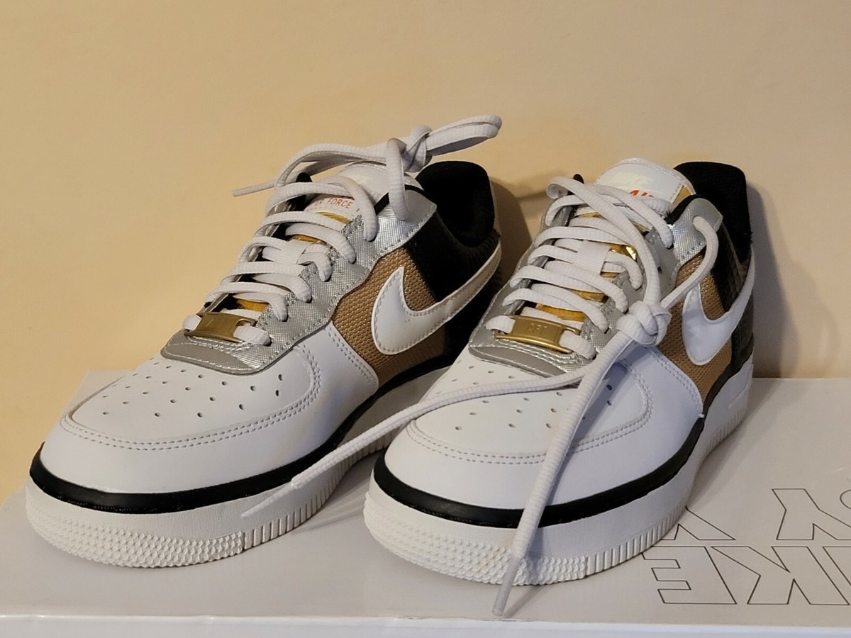 air force 1 white grey gold footlocker