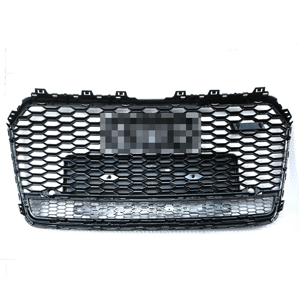 For Audi A7 S7 RS7 Style 2016-2018 Front Honeycomb Mesh Grill Grille W/ Quattro - Image 2 of 4